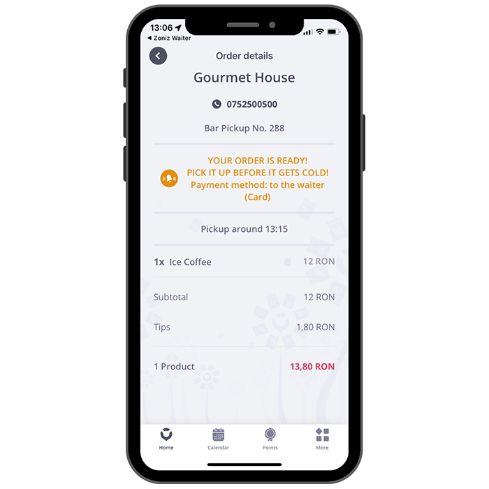 Bar pickup in koko app